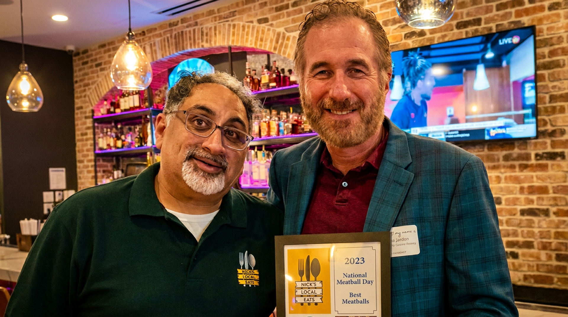Award-winning meatballs, recognized by neighbors