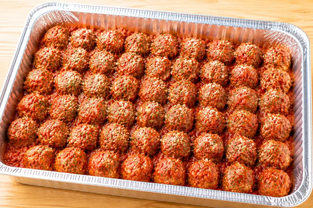 Homemade Meatball Tray.