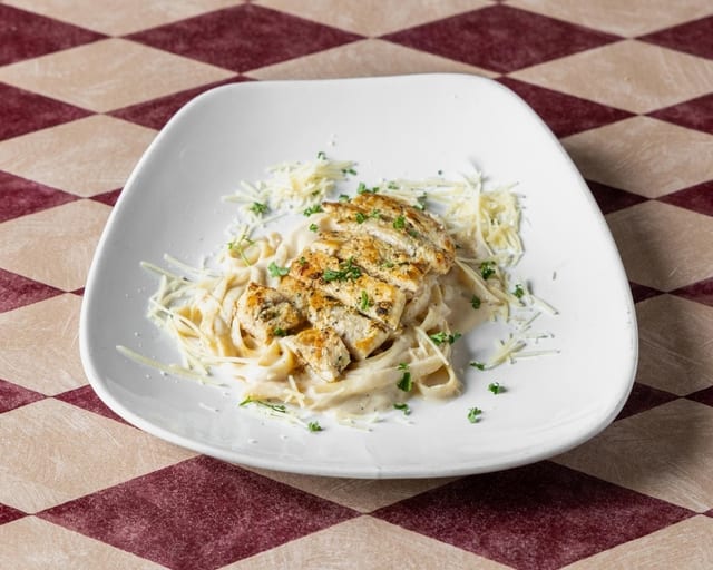 Chicken Fettuccine Alfredo.