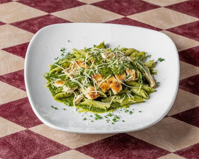 Penne Chicken Pesto.